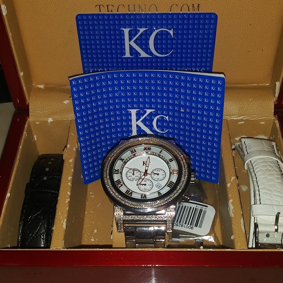 SOLD**** KC Diamond Watch Stainless Steel - Picture 6 of 6